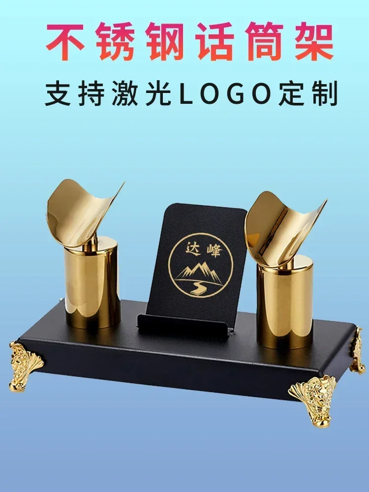 Hot SalesKTV Microphone Stand European Style Metal Swivel Tabletop Microphone Stand Bar Club Wireless Microphone Stand