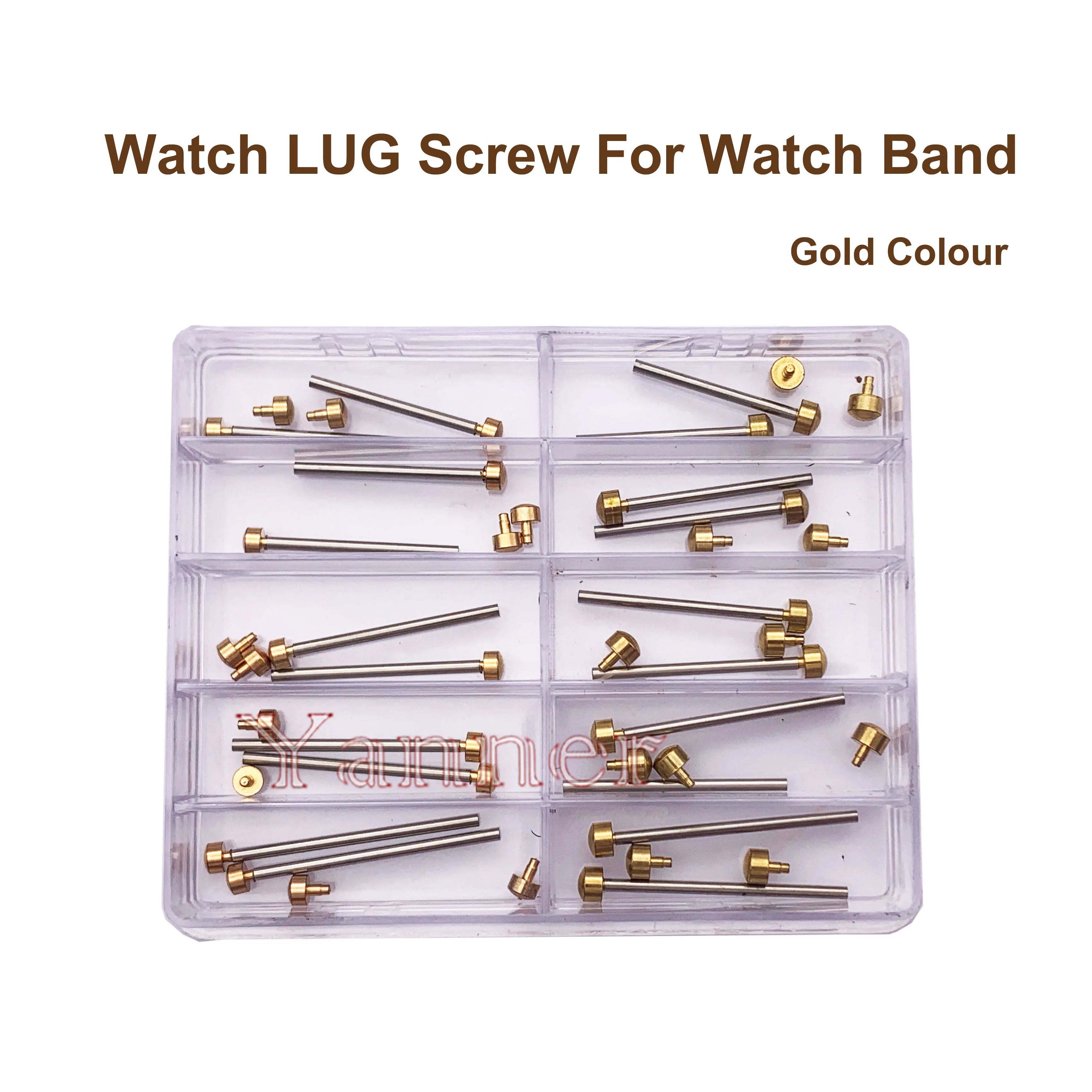 Black and  Gold colour Watch Band Screw Pins for Watchmaker Repair Parts Watch LUG Screw Set Big Size