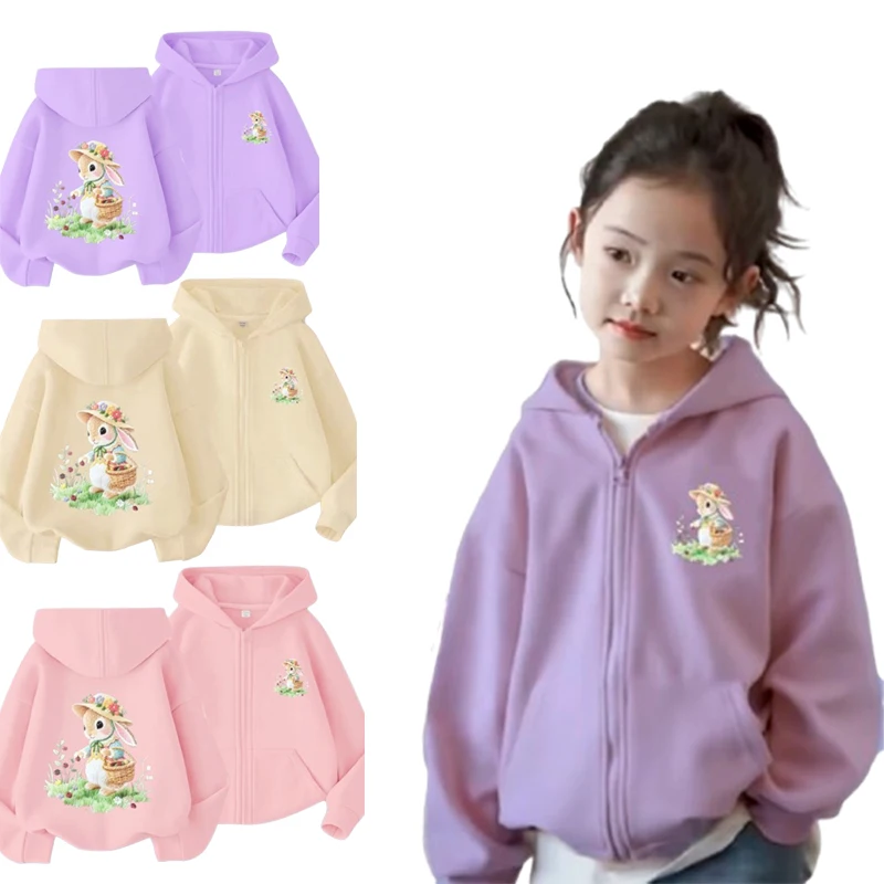 

Peter Rabbit Children's Hooded Cardigan Print Cute Fun Casual and Fashionable Top For Boys and Girls Aged 2-12