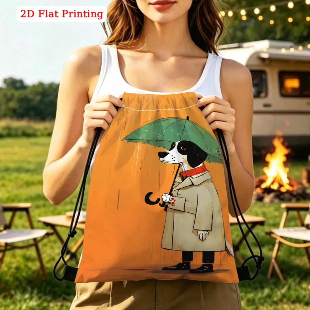 Outdoor Sports Umbrella - Mochila com Cordão Estilo Cartoon Fofo,