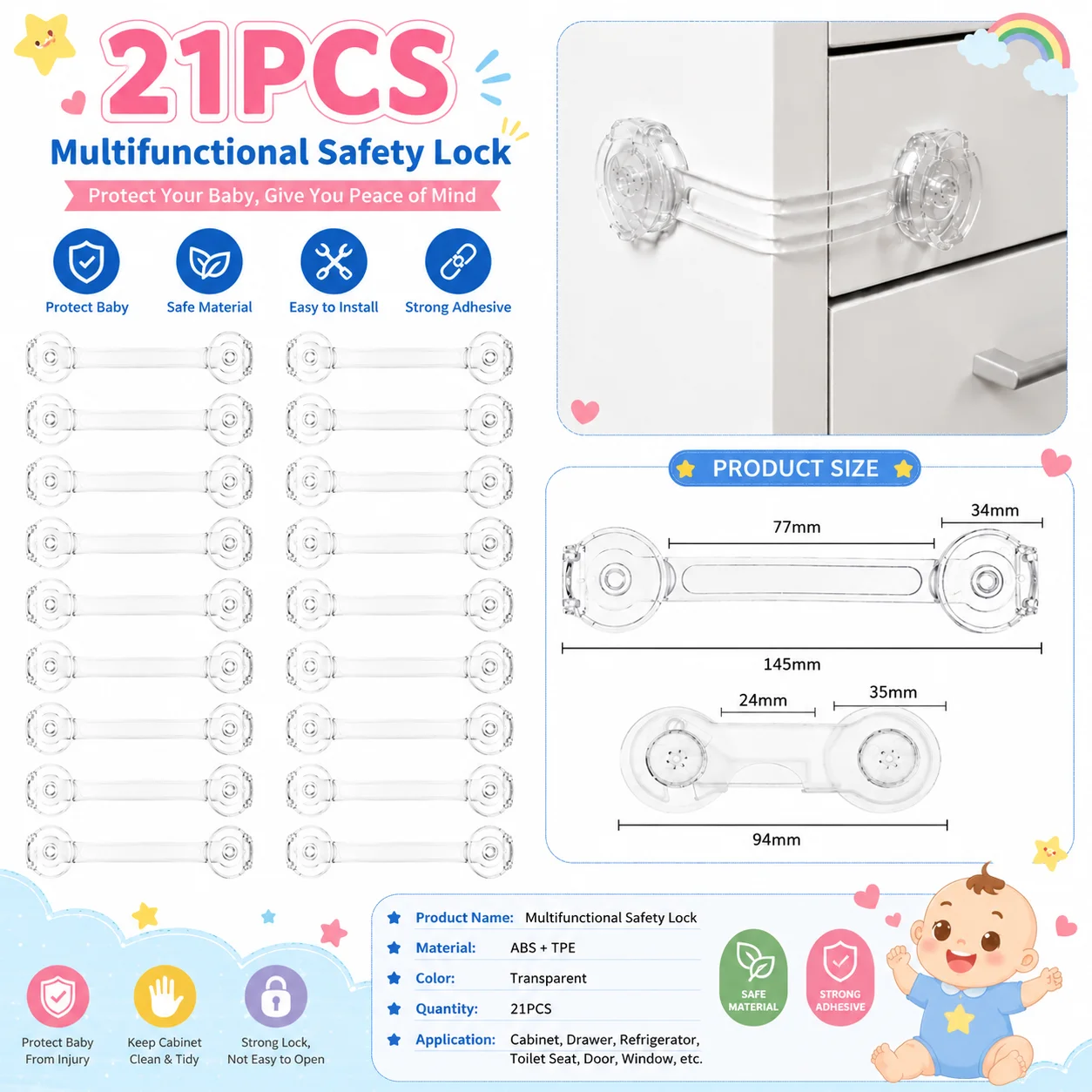 21-pecas-de-trava-de-seguranca-para-armarios-geladeiras-gavetas-fechadura-infantil-fechamento-de-porta-protecao-para-bebes-seguranca-infantil-protecao-para-moveis-seguranca-para-criancas