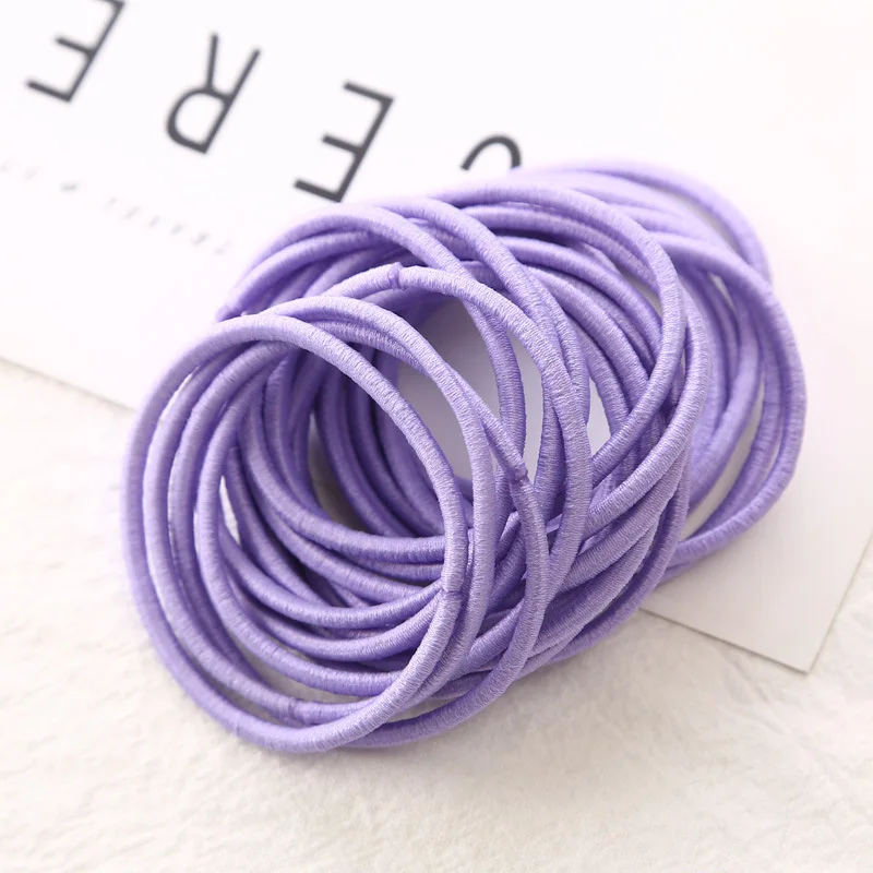 10 Pcs/lot Black Blue Rubber Band Hair Ties Gum Hair Accessories White Ponytail  Holder High Elastic Hair Bands For Girls Women