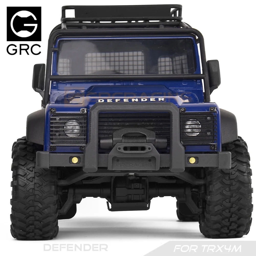ฝาครอบไฟหน้าโลหะ/ฝาครอบไฟหน้าแบบจำลอง โครงรถโลหะ ฝาครอบไฟขนาดใหญ่ สำหรับรถ Traxxas 1/18 Trx-4m Defender Trx4 # g178os/