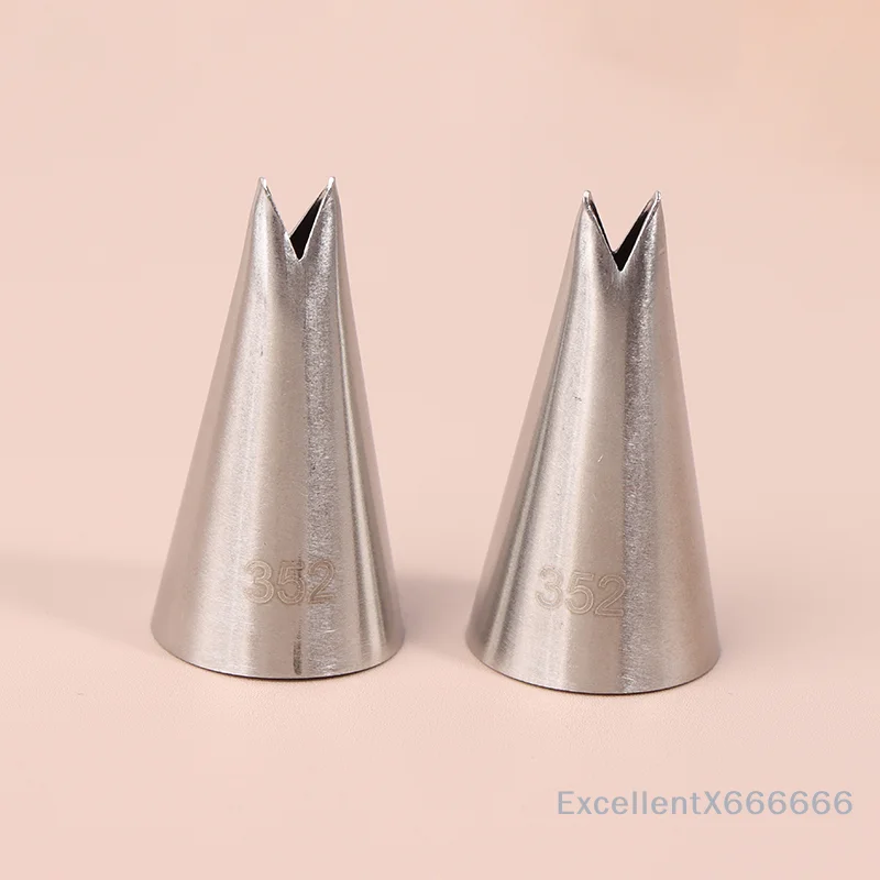 1PC #352 Stainless Steel Rose Leaf Cupcake Decorating Tips Pastry Nozzles for Fondant Leaf Piping Decorations