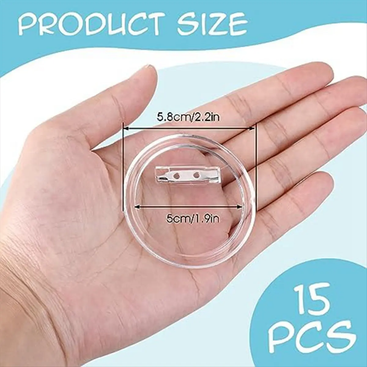 NOCM Set of 15 Acrylic Button Pins,Button Pins Make Your Own Button Picture Designs Button Badges for DIY Crafts