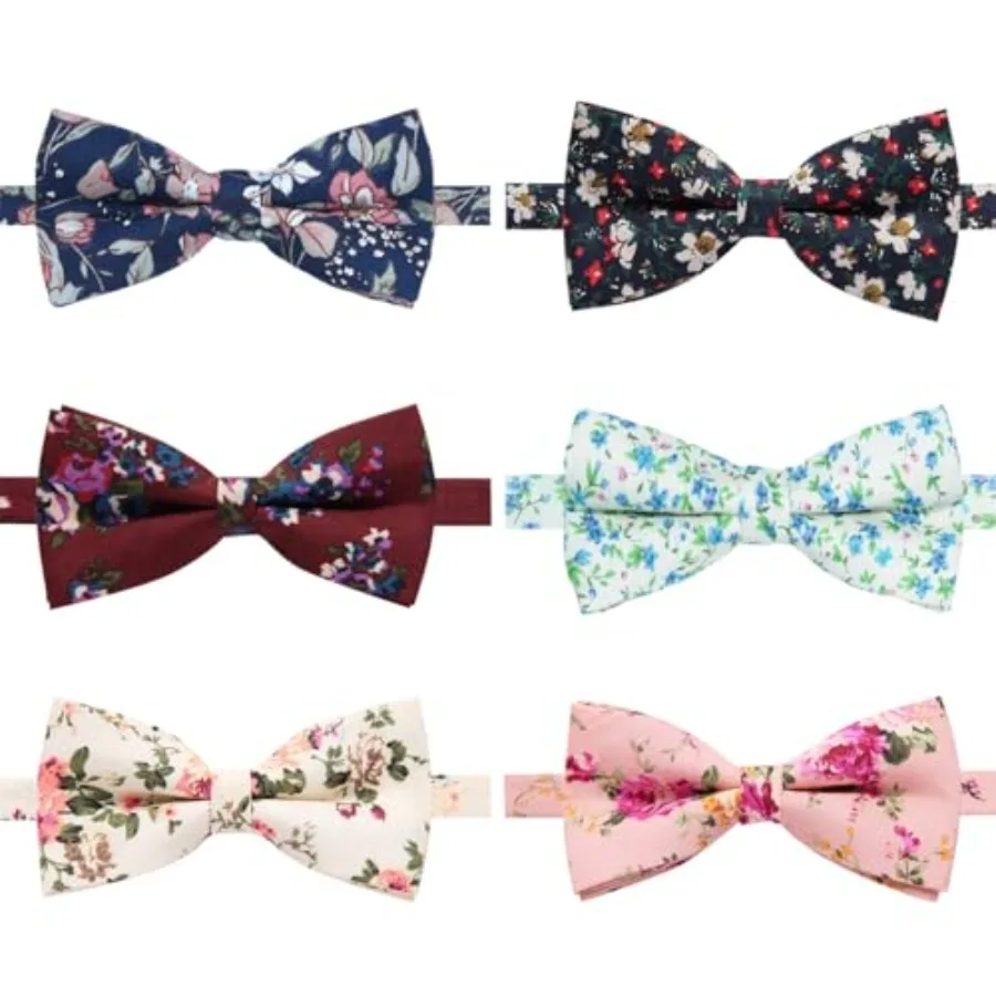 

AUSKY 8 PACKS Elegant Adjustable Pre-tied Bow Ties for Men Boys 14568 Pack for option