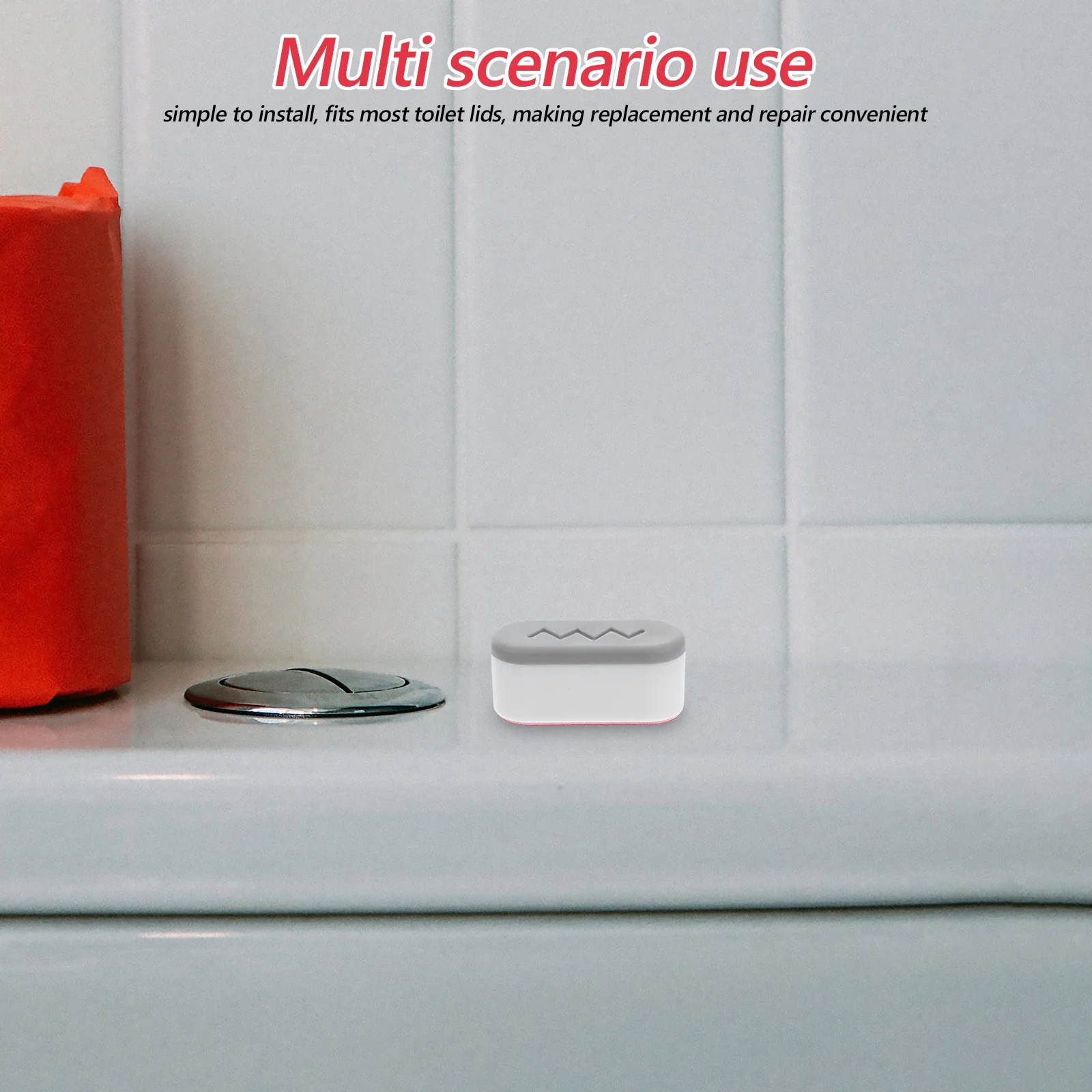 8Pcs Toilet Seat Bumper Pads Universal Rubber Buffers for Lid Mute Operation Damage Prevention Strong Adhesive