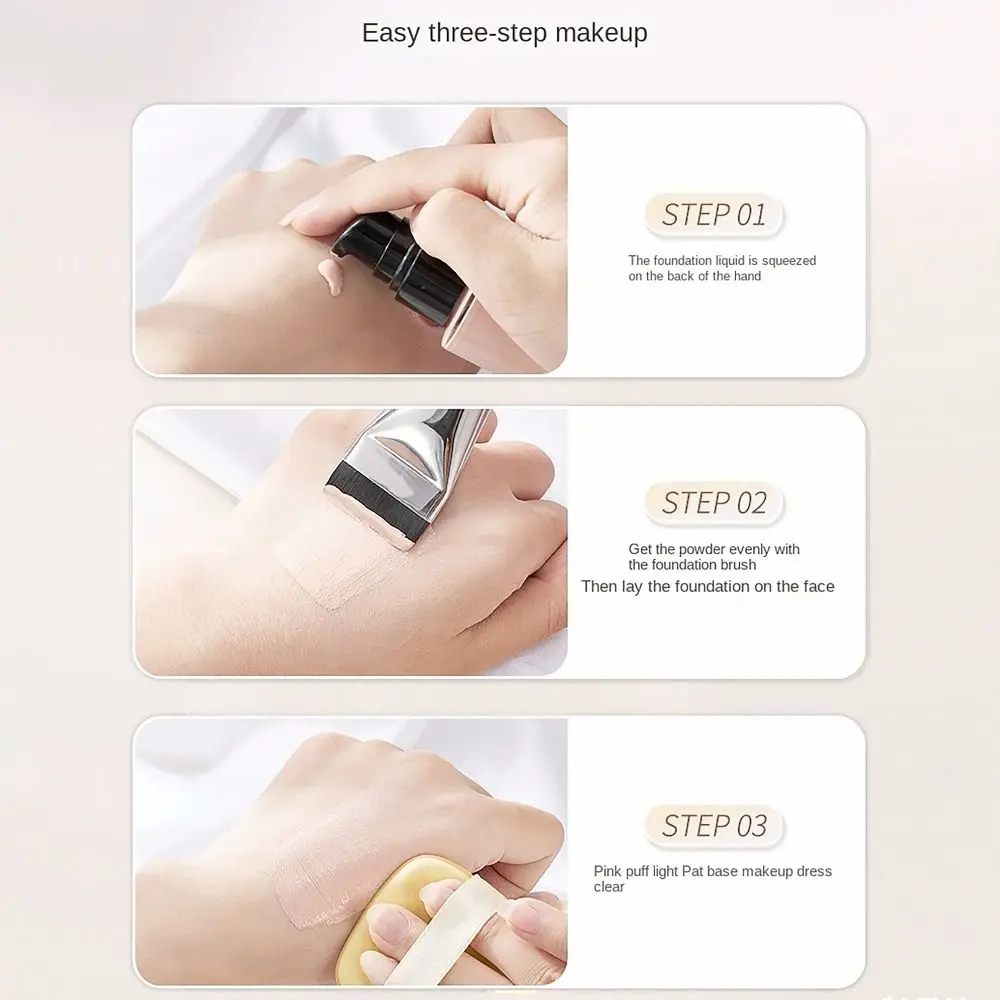 跡が残らないフラットヘッドファンデーションブラシ跡が残らない繊細なファンデーションベースメイクブラシ超薄型フェイスメイクツール女性美容