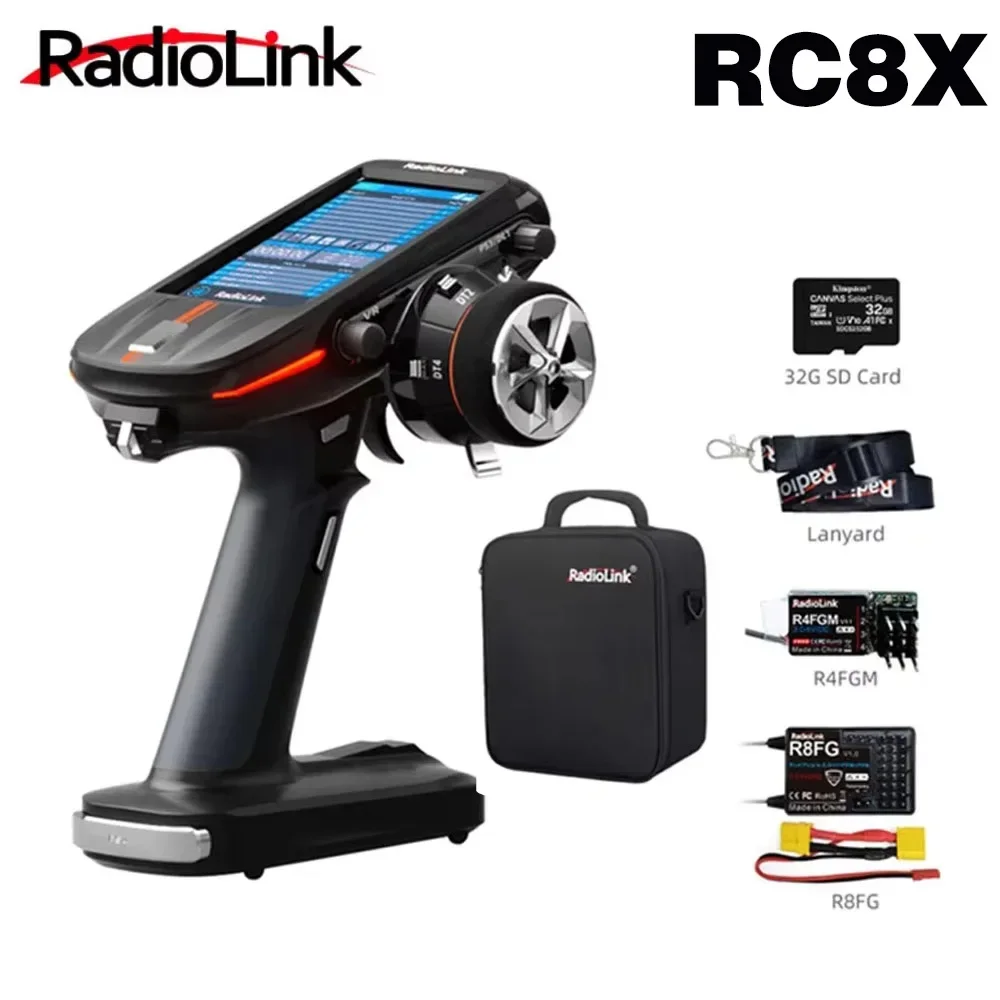 

Radiolink RC8X 8-channel Gun-controlled Remote Control with R8FG Receiver Suitable for FPV Car Model and Ship Model
