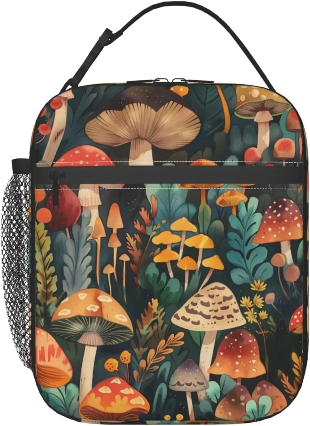 Ferocious Shark Print Insulated Lunch Bag, Ocean - Themed Thermal Lunch Tote Bag