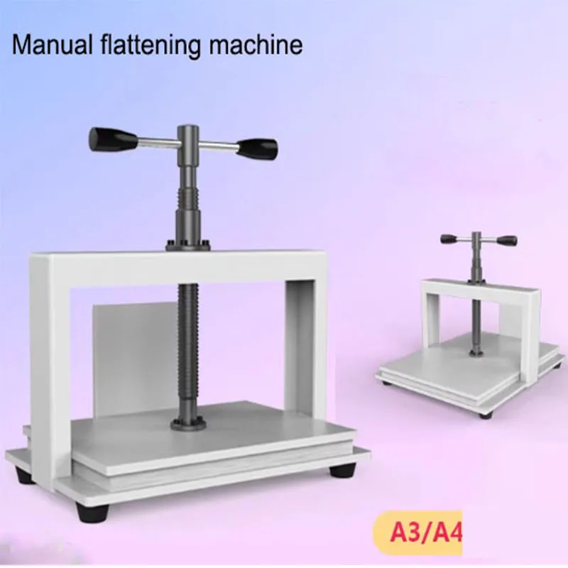 

Paper Flattening Machine A3/A4 Manual Paper Pressing Machine Small Desktop Press Book Ticket laminating and shaping flattening m