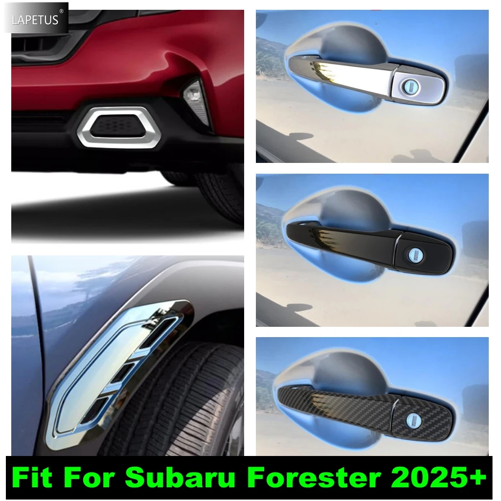 

ABS Door Handle / Rear Fog Light Lamp / Side Body Air Vent Leaf Panel Cover Trim Chrome Accessories For Subaru Forester 2025