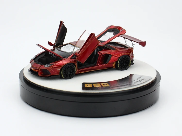 PGM 1:64 For Aventador LP700 Crackle Pattern Alloy Fully Open Limited Edition Simulation Alloy Static Car Model Toys Gift