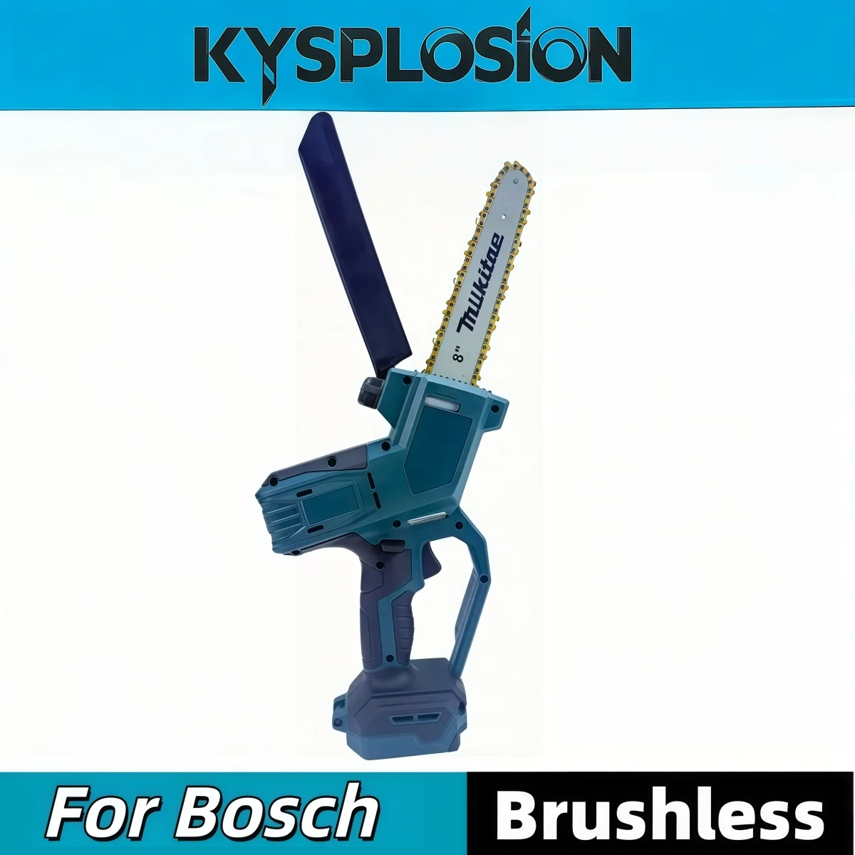 For Bosch 18V Brushless 8 Inch Cordless Electric Chainsaw Rechargeable Battery Pruning Saw Garden Tree Wood Cutting Power Tools