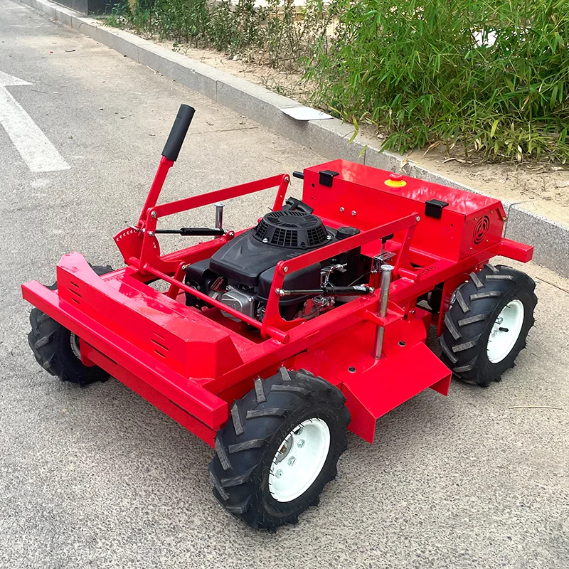 

Customized Factory Price Small Zero Turn Robotic Grass Cutter Robot Machine Rc Remote Control Lawn Mower Industry With Crawler