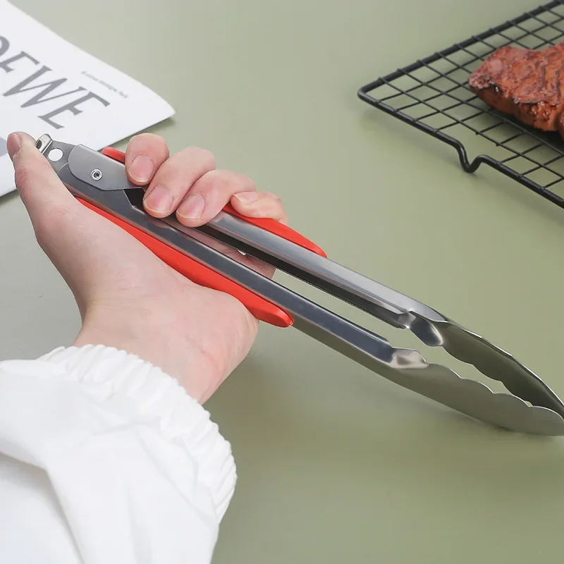 Przybory kuchenne ze stali nierdzewnej Szczypce do żywności Akcesoria kuchenne Folder do ciasta Bbq Domowa kuchnia Antypoparzeniowy uchwyt Klips Ogród — zdjęcie 3
