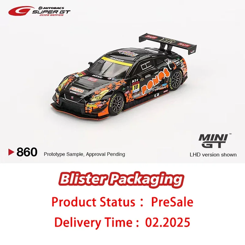 

PreSale MINIGT 860 1:64 GTR R35 #10 Ponos Gainer Diecast Diorama Model Collection Miniature Toys