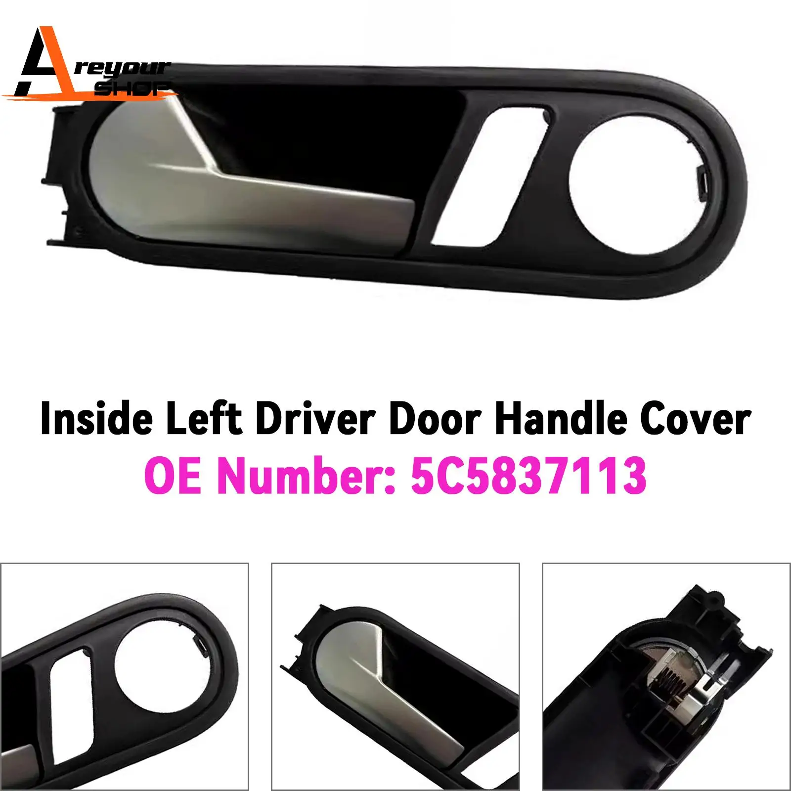 

Inside Left Driver Door Handle Cover 5C5837113 for VW Beetle 2012 2013 2014