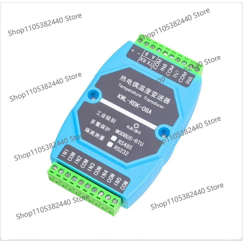 Thermocouple resistance temperature acquisition K/S/R/B/N/E/J/T type transmitter rail sensor turn isolation 485