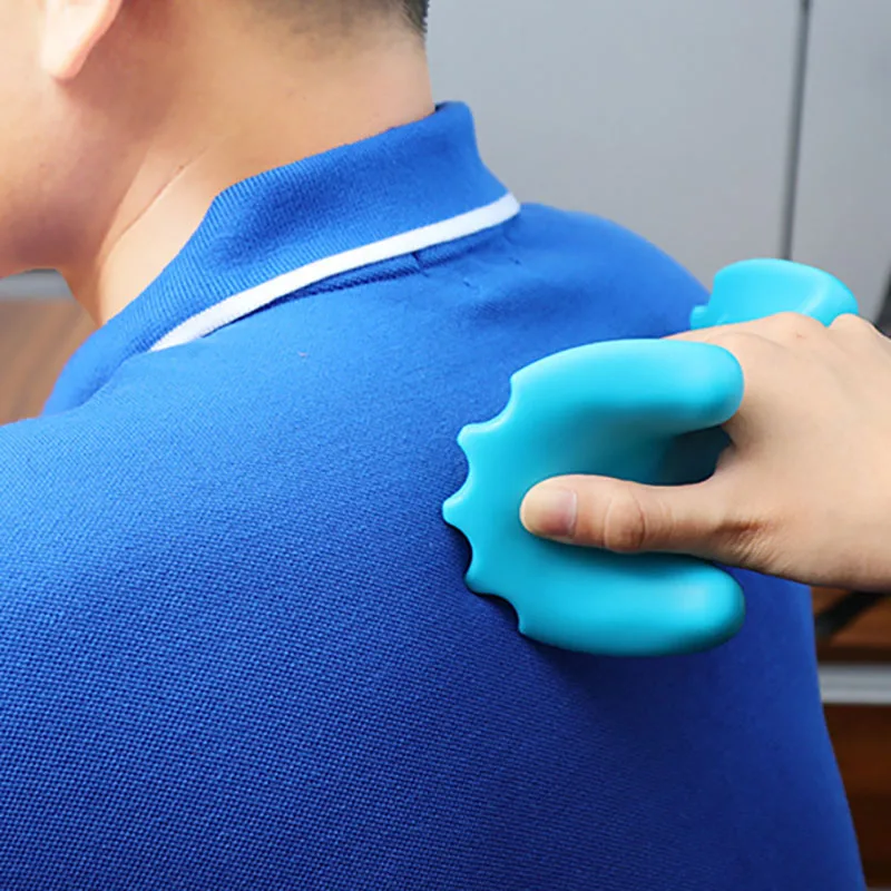 Manual Cervical Massager Silicone Portable Massage Machine with Little Jagged Relieve Pain Neck Stretcher Neck Orthotic Device