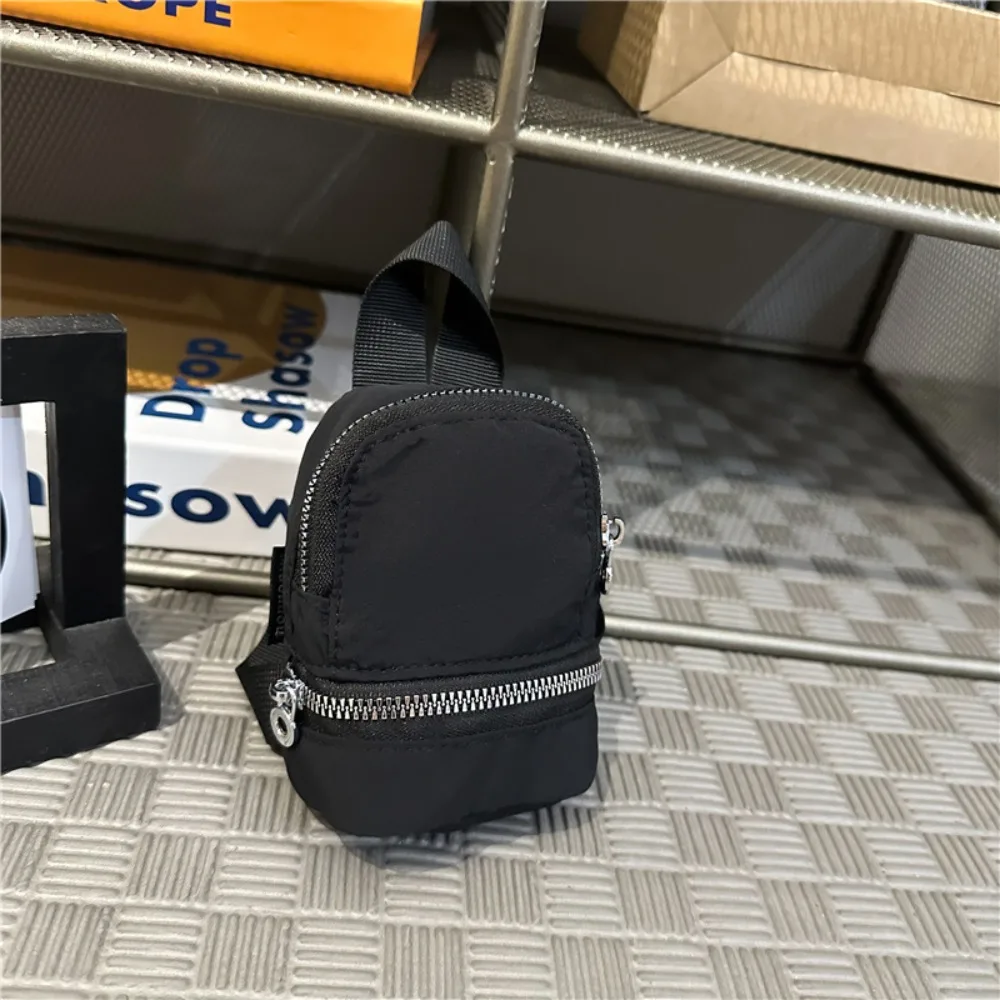 

Cute Solid Color Nylon Mini Backpack Sling Hanging Bag Pendant Mini Handbag Korean Style Card Bag Travel