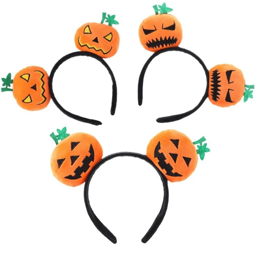 Soft Plush Halloween headband Cartoon Stage Performances Devil Pumpkin Hair Hoop Headwear Furry Cosplay Props Party Supplies