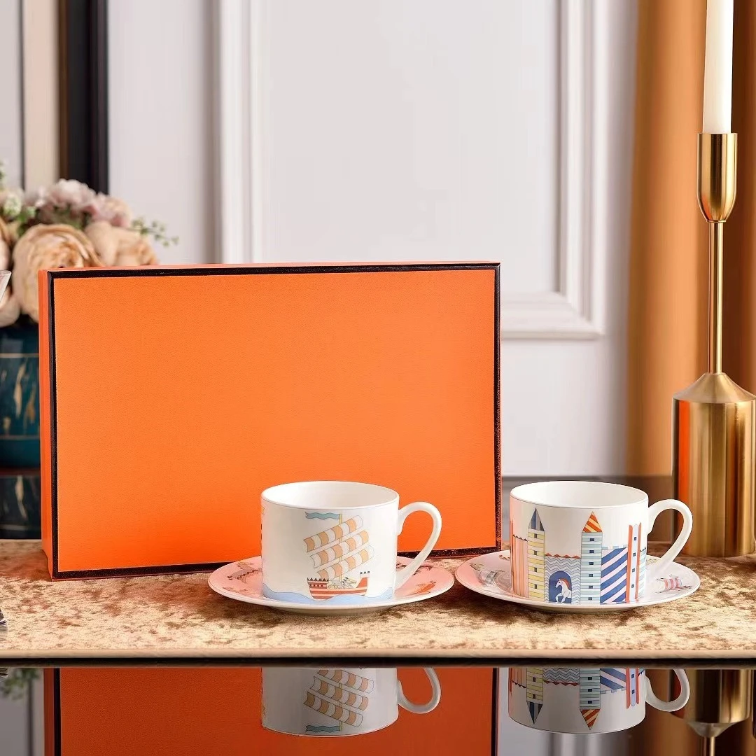 

Coffee Cup Saucer and Tea Cup Bone China Ideal for Daily Drinking Afternoon Tea and Home Decoration