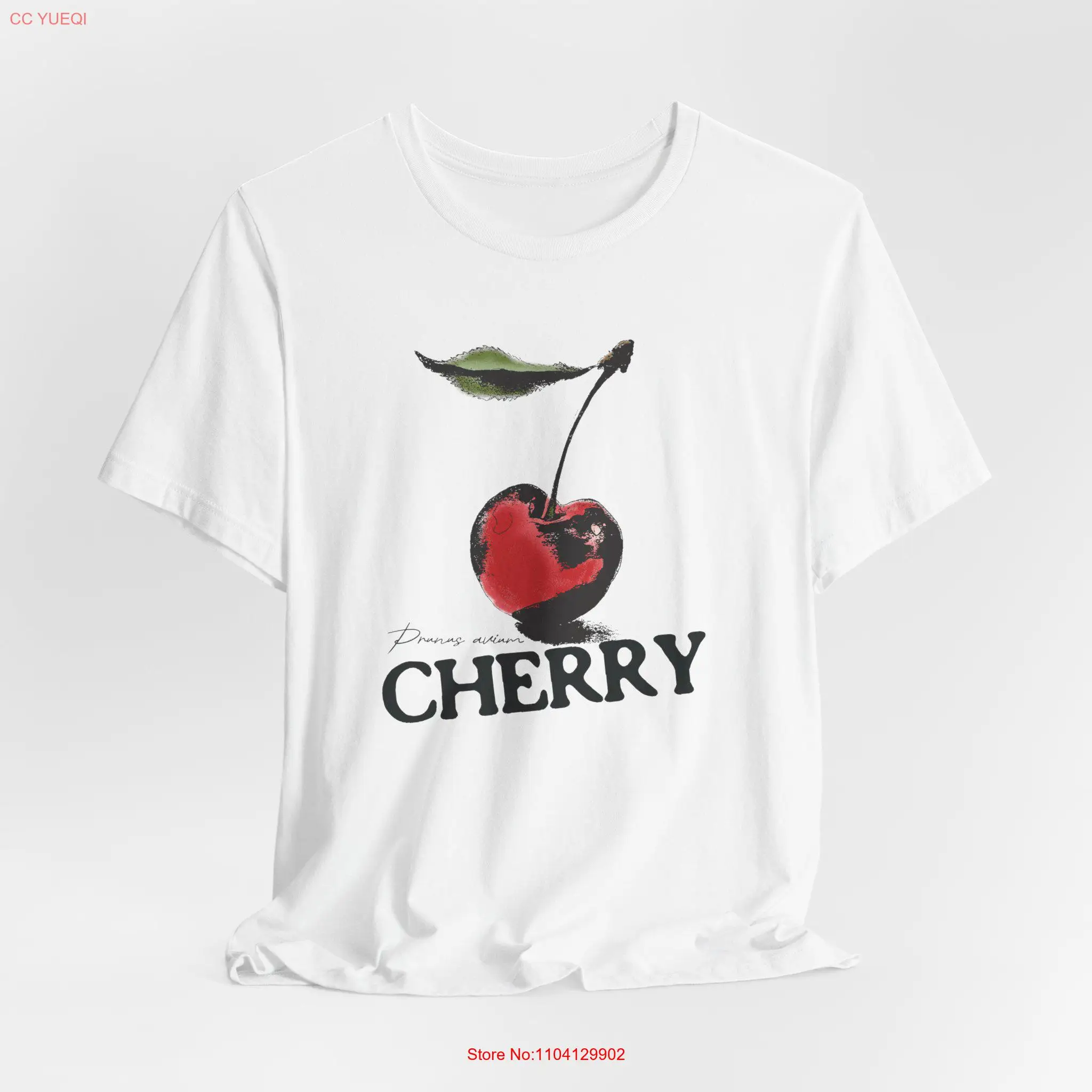 

Cherry T Shirt FruiT Botanical Foodie Vintage Style for her long or short sleeves