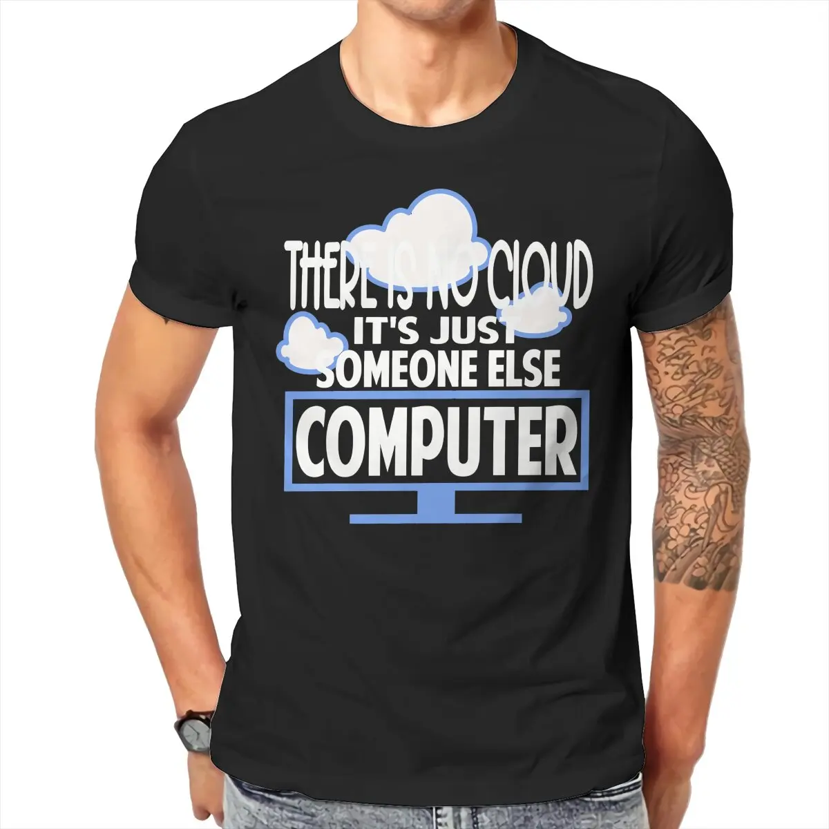 No O Neck TShirt There Is No Cloud Fabric Classic T Shirt Men Tops Fashion Hot Sale