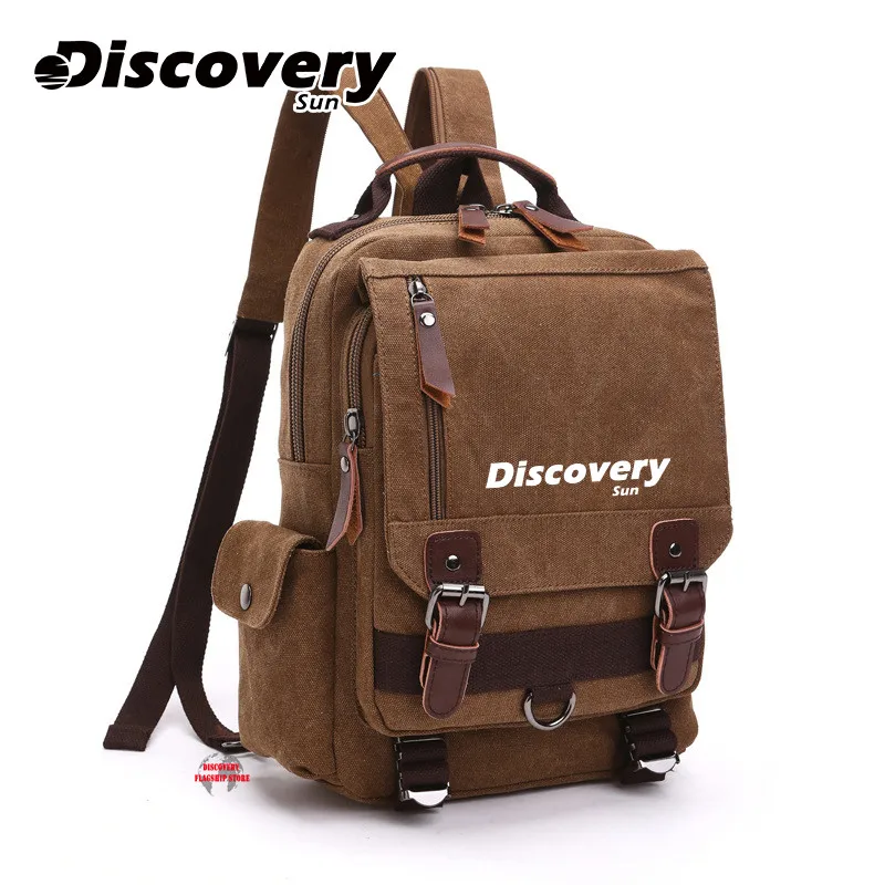 DISCOVERY-SUN Retro Travel Backpack Multifunctional Laptop High Quality Business Camping Backpack Youth Fashion Backpack