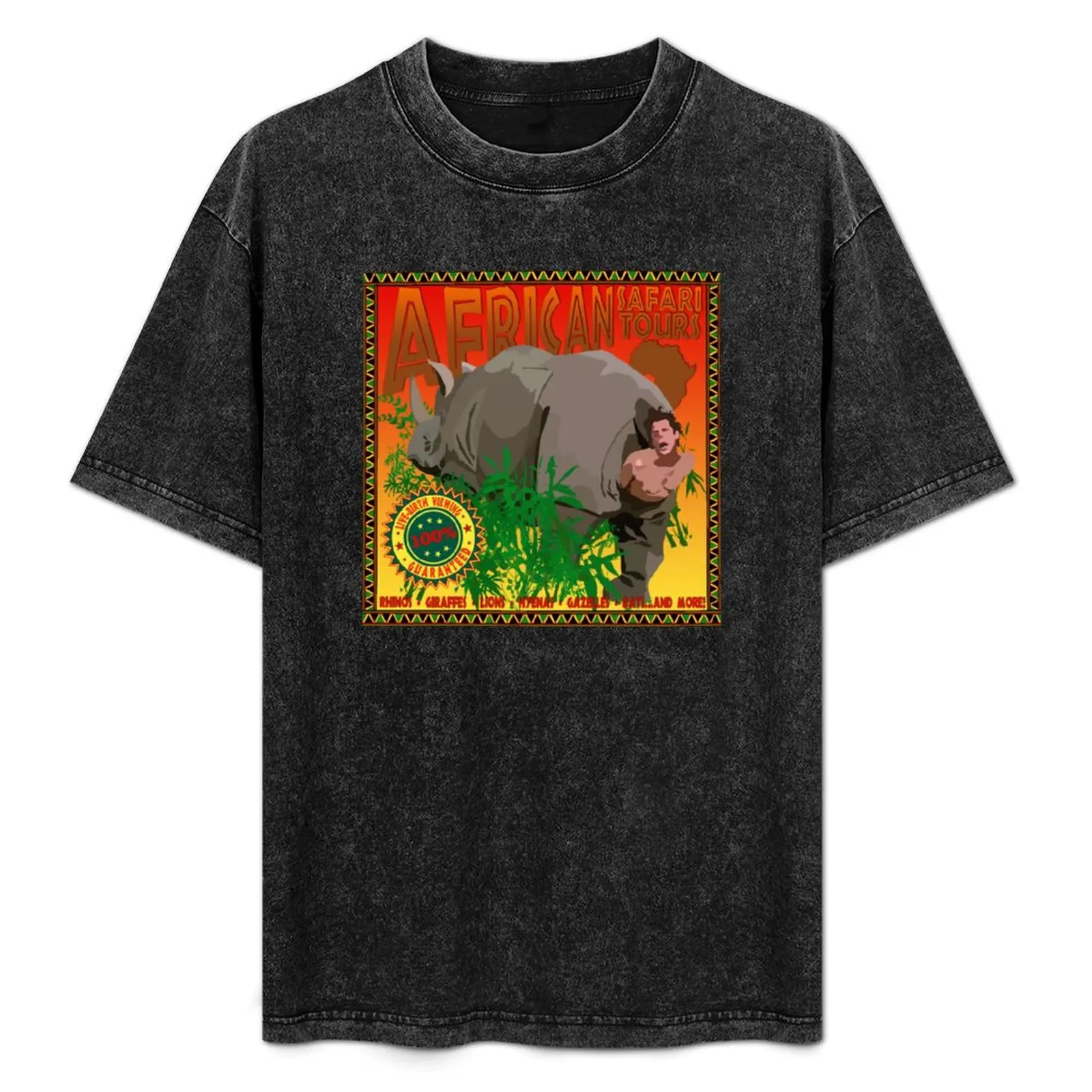 

Ace Ventura Rhino X African Safari Tour T-Shirt Breathable Lightweight Summer Top