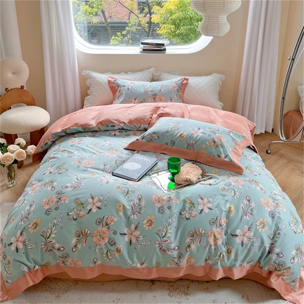 Svetanya colorful Bedding Set King Queen Bed Lines Sheet Pillowcase Duvet Cover Set