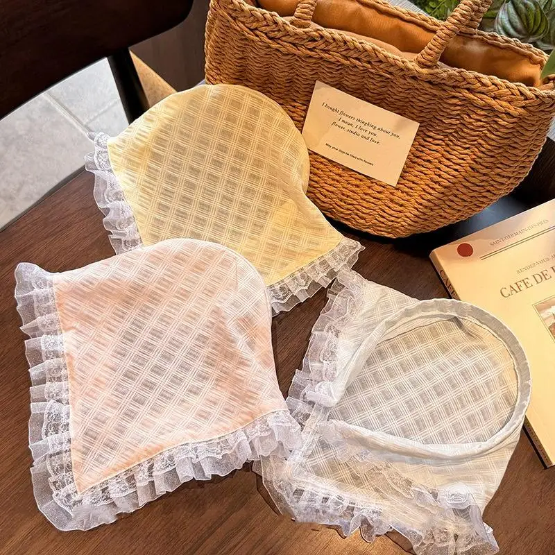 Süßer Spitzenbesatz Dreieckiger Kopftuchschal im Landhausstil Multifunktionaler Schleiergürtel für Urlaub, Strand, Alltag und Freizeit-Styling-Dekoration – Detail 7