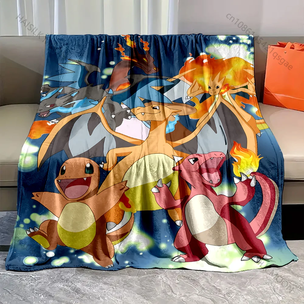 Japan Anime Pocket Monsters Charizard Print Blanket Adult Children Warm Blankets Home Travel Car Sofa Bed Comfortable Blanket