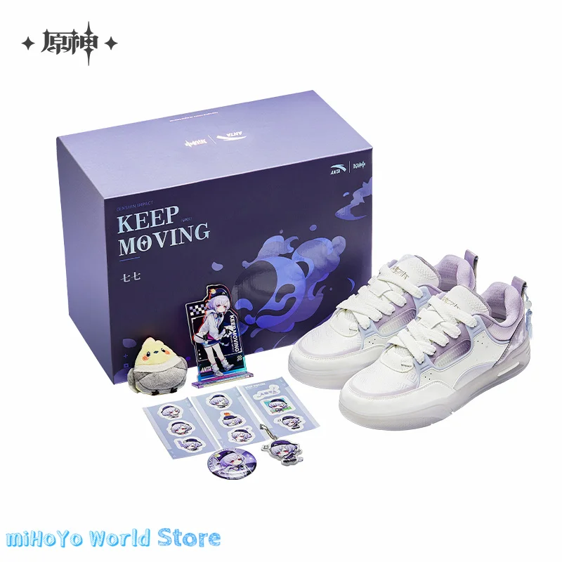 Qiqi Shoes MiHoYo Official Genuine Genshin Impact QiQi Theme Impression Series Shoes Doujin Cosplay Qiqi Sneakers Cute Gifts