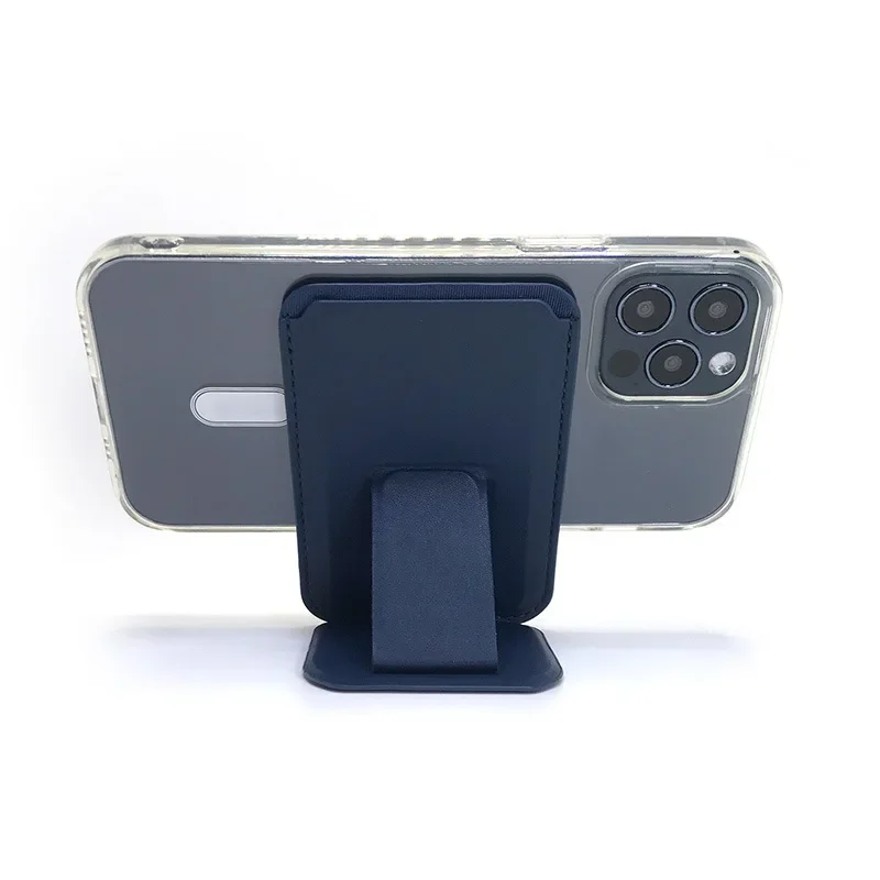 

Leather Wallet Phone Card Pocket Holder For Magsafe iPhone with Phone Stand Strong Magnetic Kit 16 15 14 Pro Max Mag Safe Parts