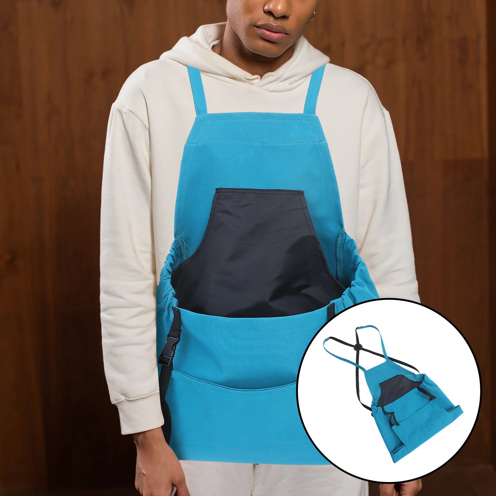 

Adjustable Garden Apron Oxford Cloth Quick Release Harvest Pouch for Vegetable Fruit Picking Outdoor Gardening Supplies