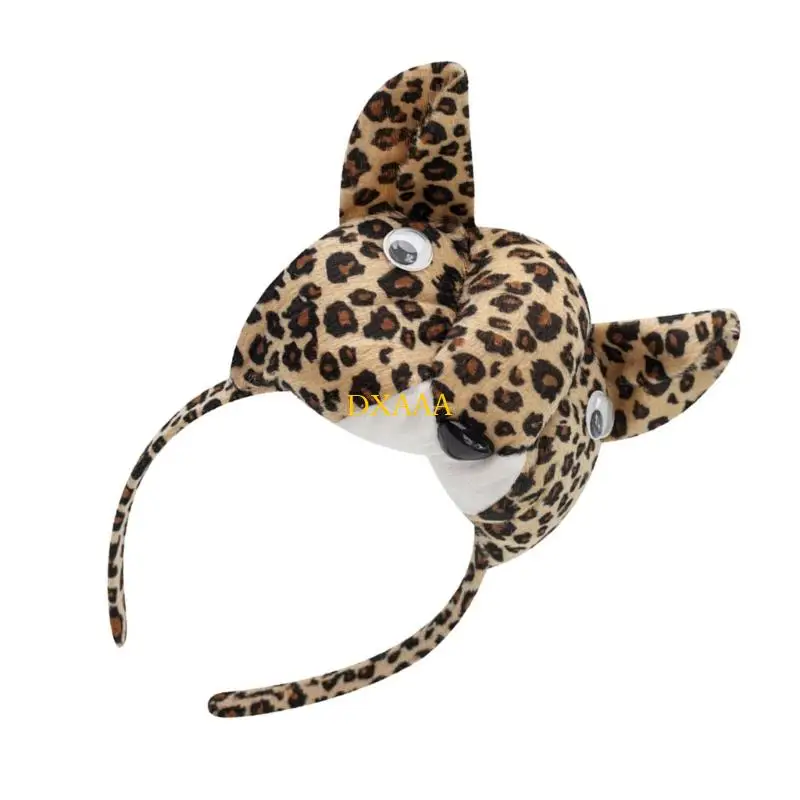 DXAA Leopard Animal Headband Essential for Role Play in Costume Parties and Event