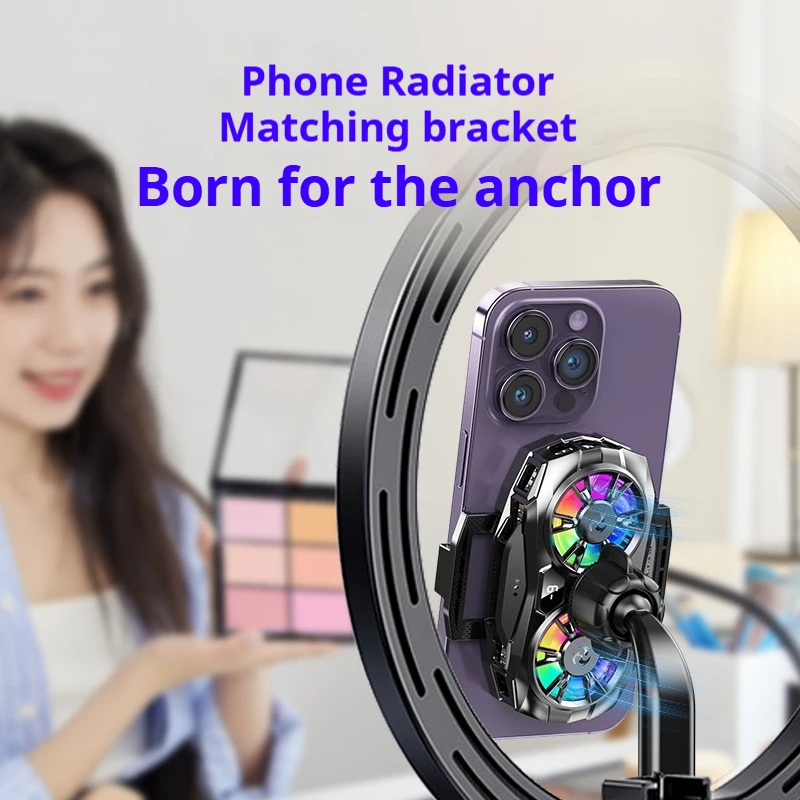 

Mobile Phone Live Broadcast Radiator Bracket Lazy Telescopic Overhead Shot Mobile Phone Live Bracket Radiator with Combo Package