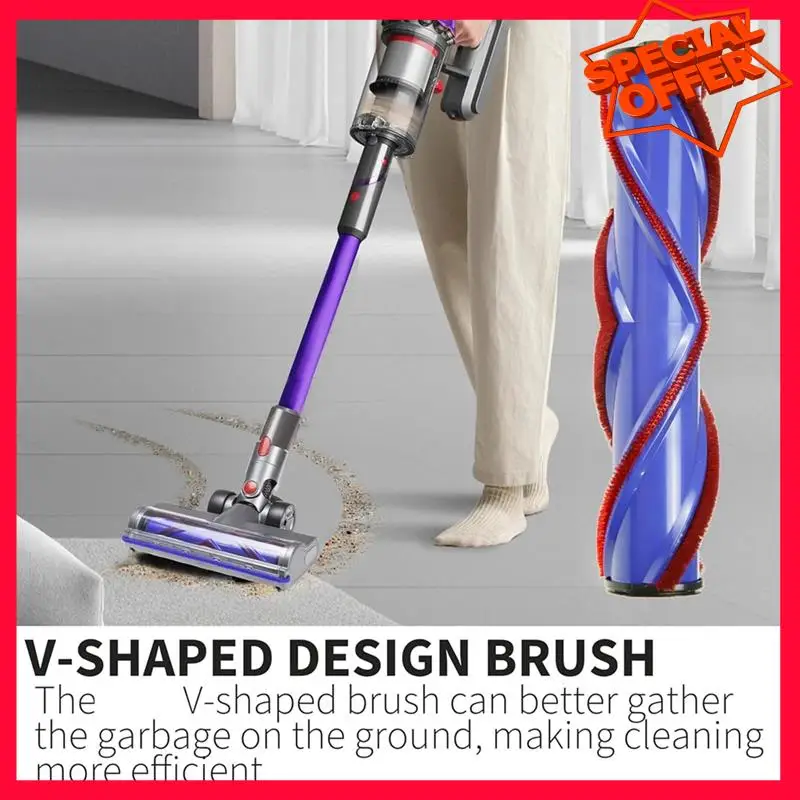

-ESTR Quick-Release Direct Drive Brush Head Replacement For Dyson V7 V8 V10 V11 V15 G5 For Hardwood Floor Carpets Attachment