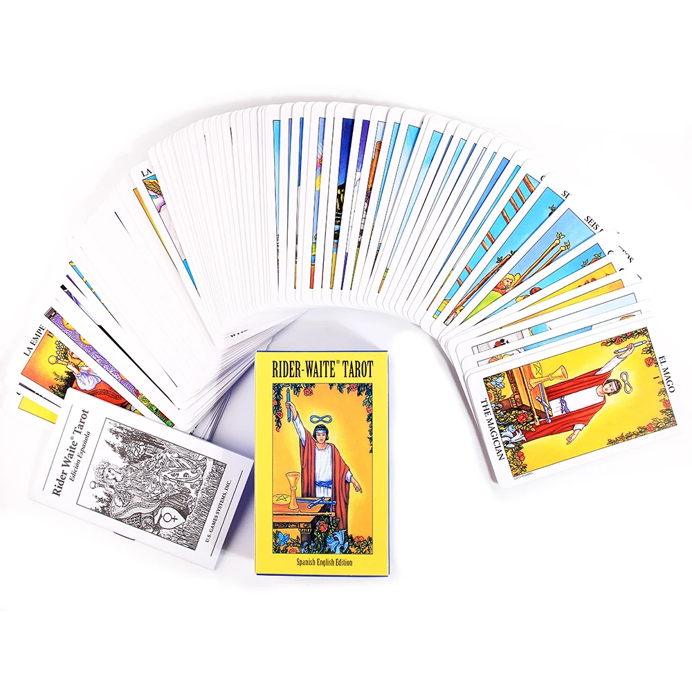 Classic Tarot Spanish English Version Knight Waiter Rider Waite Tarot Cards Divination Fate Forecasting Prophecy Card Games