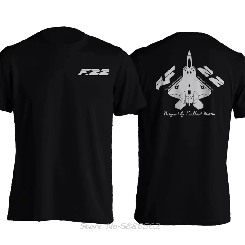 2026 New F-22 Raptor Air USAF Jet Fighter Graphic T-Shirt Unisex Cotton T Shirt Oversized Fitness Tees Tops M