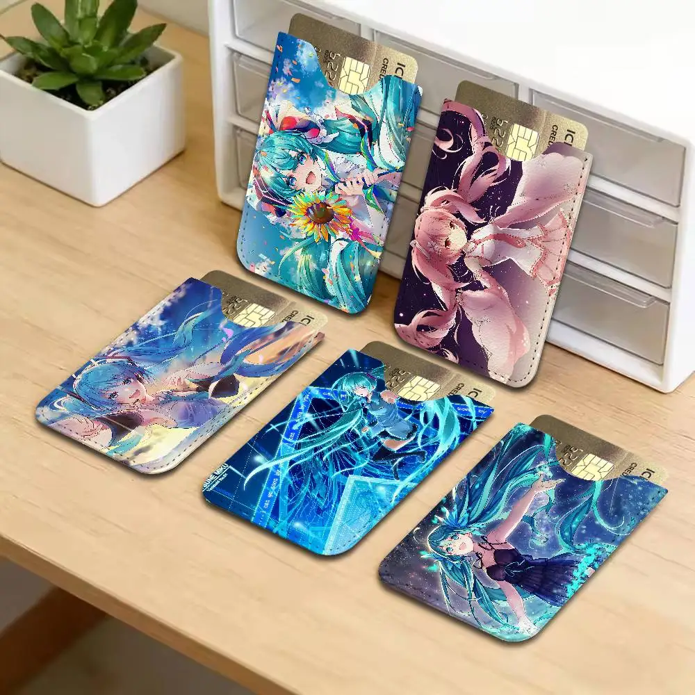Popular Kawaii H-Hatsune Singer M-Miku Cute New Leather Card Small Retro Cowhide Coin Purse Men/Women Luxury Card Holder