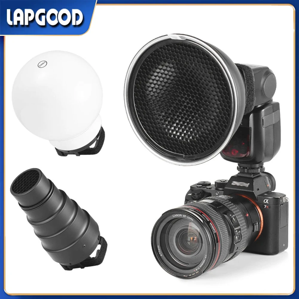 

Snoot Standard Reflection Softball Speedlite Flash Accessories for Godox TT600 TT685 TT350 V860II V350 Yongnuo YN560IV Speedlite