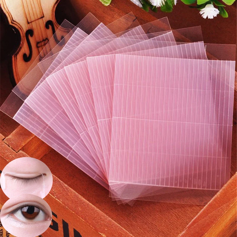 2022  NEW Fashion 52 Pair Invisible Double Eyelid Tape Fiber Magic Eyelid Sticker Beauty Tool Self Adhesive Natural Stretch