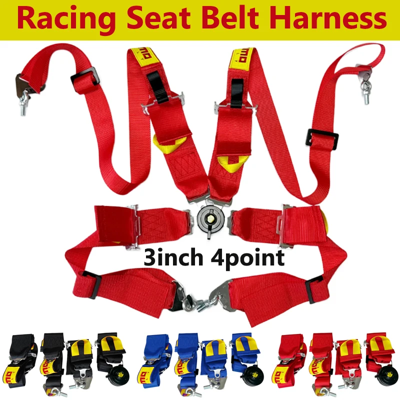 New Style Racing 4Point Snap-In Safety Harness Universal High Quality Car Seat Belt With Camlock Quick Release Car Accessories