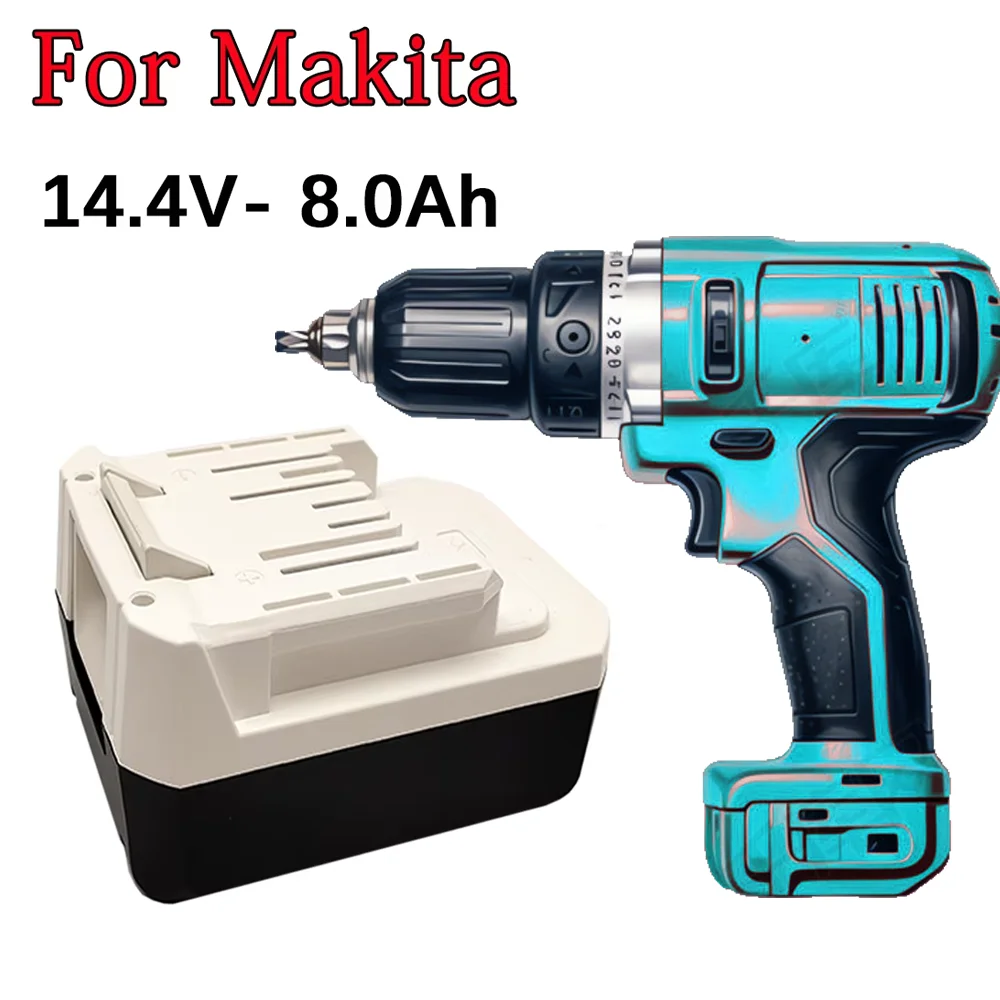 

Аккумулятор BL1413G 14.4V 8.0Ah, совместимый с Makita BL1460G DC18WA DMR106 UH480D UH520D UM165D UR140D