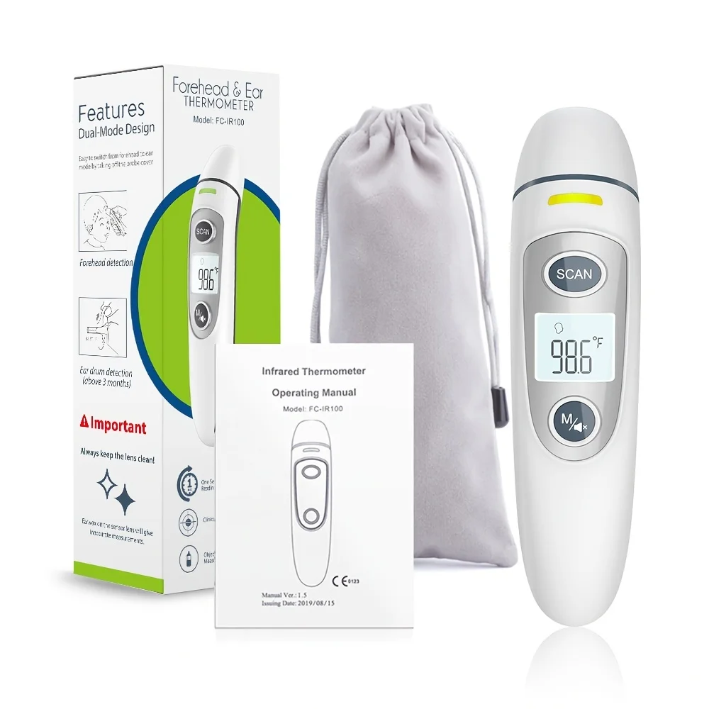 Dr.isla Ear Thermometer High Accuracy Non-Contact medical Forehead thermometer LCD Body Fever Baby/Adult Temperature measure