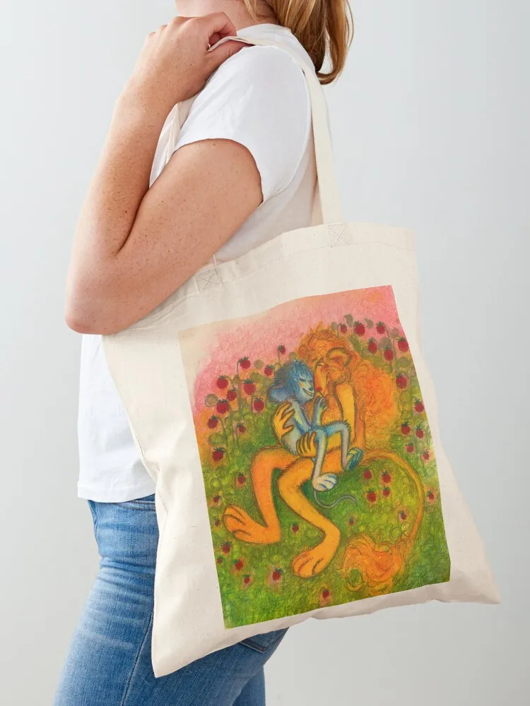 A Lion and a Mouse Tote Bag tote bag men sac pour femme Canvas