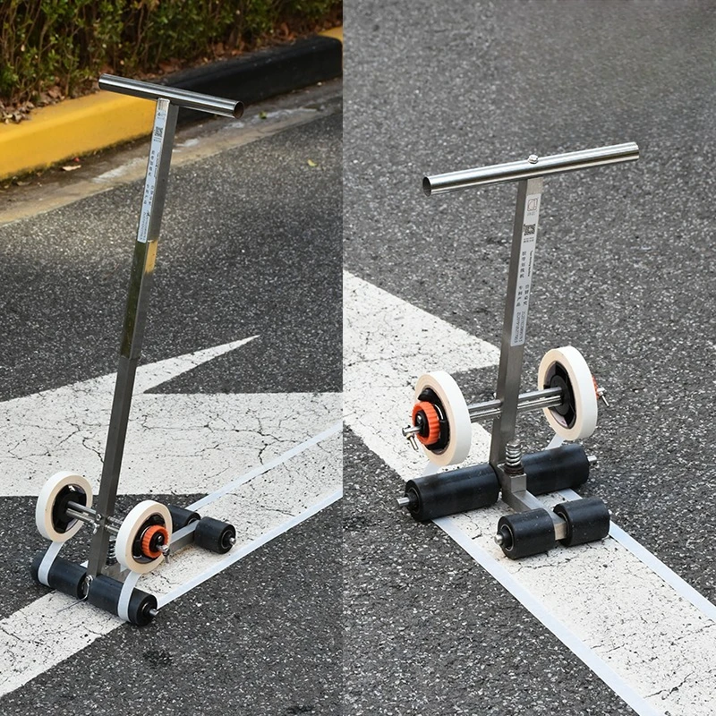Parking Space Marking Highway Color Separation Artifact Basketball Court Line Drawing Device Masking Paper Tape Sticking Machine